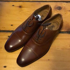 Cognac Oxford Dress Shoes: Brand New!